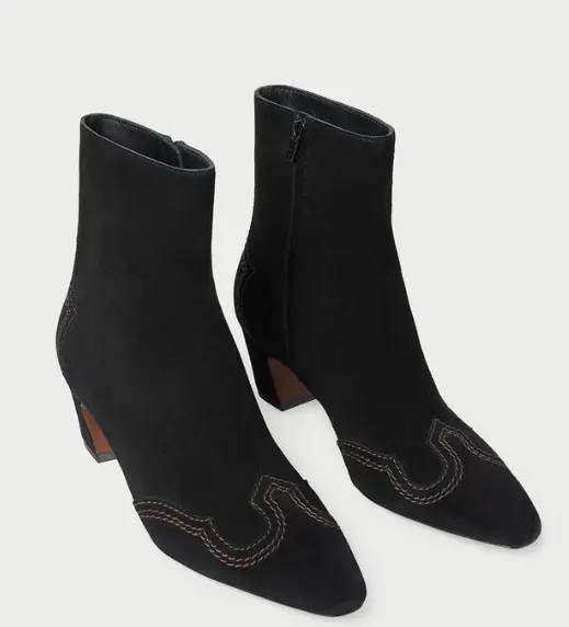 Harlan Black Suede Ankle Boot