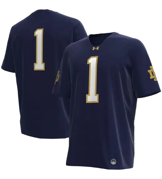 Under Armour Notre Dame Fighting Irish Navy Premier Football Jersey