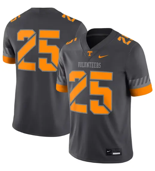 Tennessee Volunteers Anthracite Game Jersey