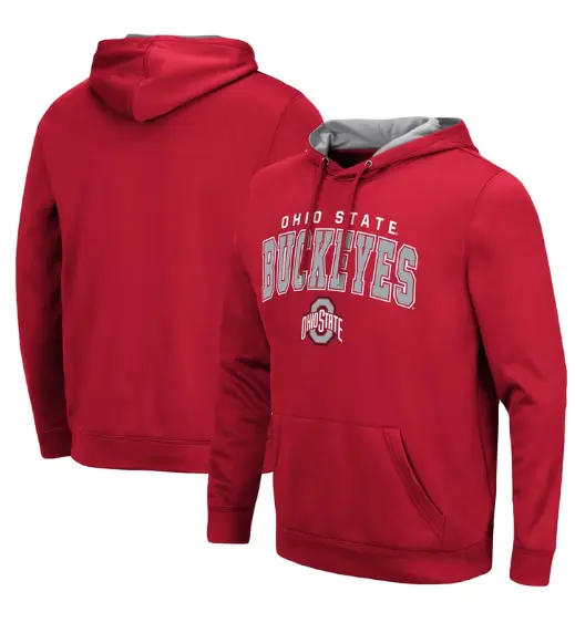 Colosseum Ohio State Buckeyes Scarlet Resistance Pullover Hoodie