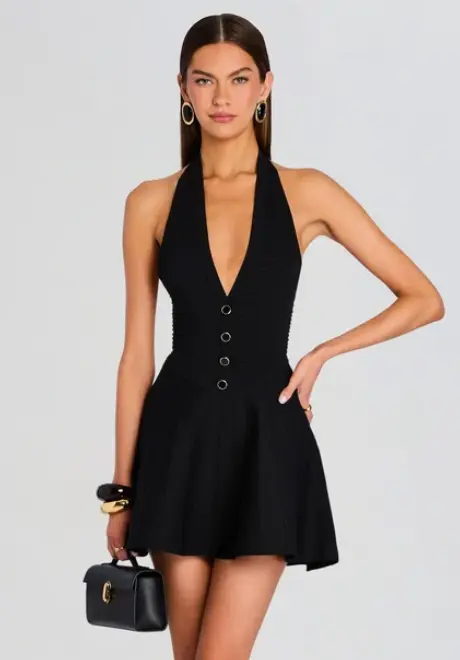 Cinzia Metallic Knit Dress