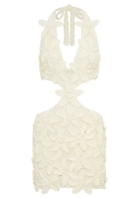 Jaylene Floral Crochet Mini Dress