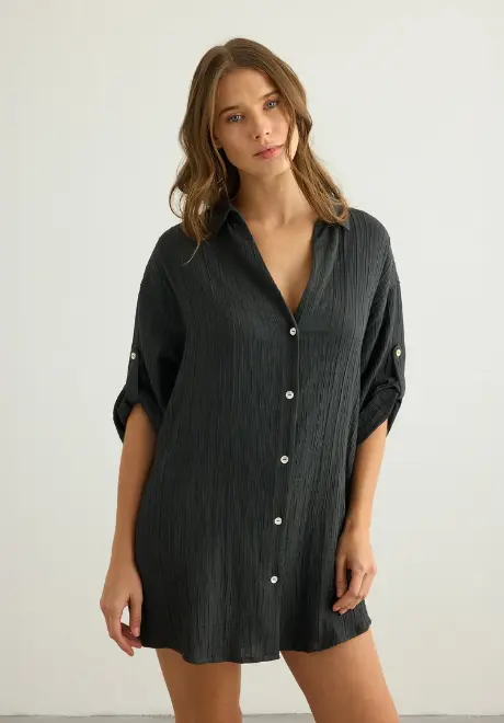 The Kaya Oversized Shirt Dress