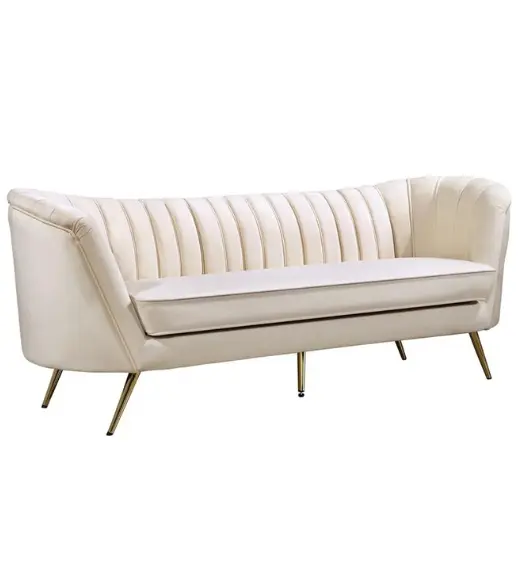 Meridian Furniture Margo Cream Velvet Sofa
