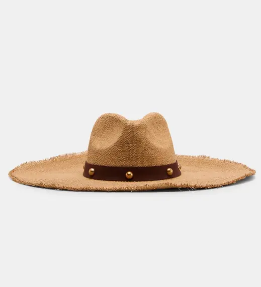 Boho Glam Studs Straw Hat