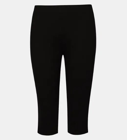 Teri Knit Capri Black
