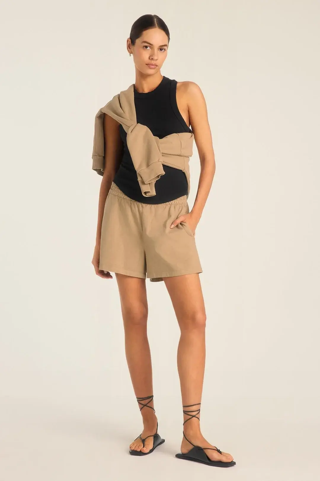 Coast Short - Latte Cotton Jersey