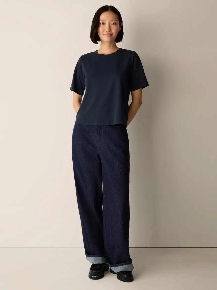 Extra-Fine Ponte Crew Neck Tee