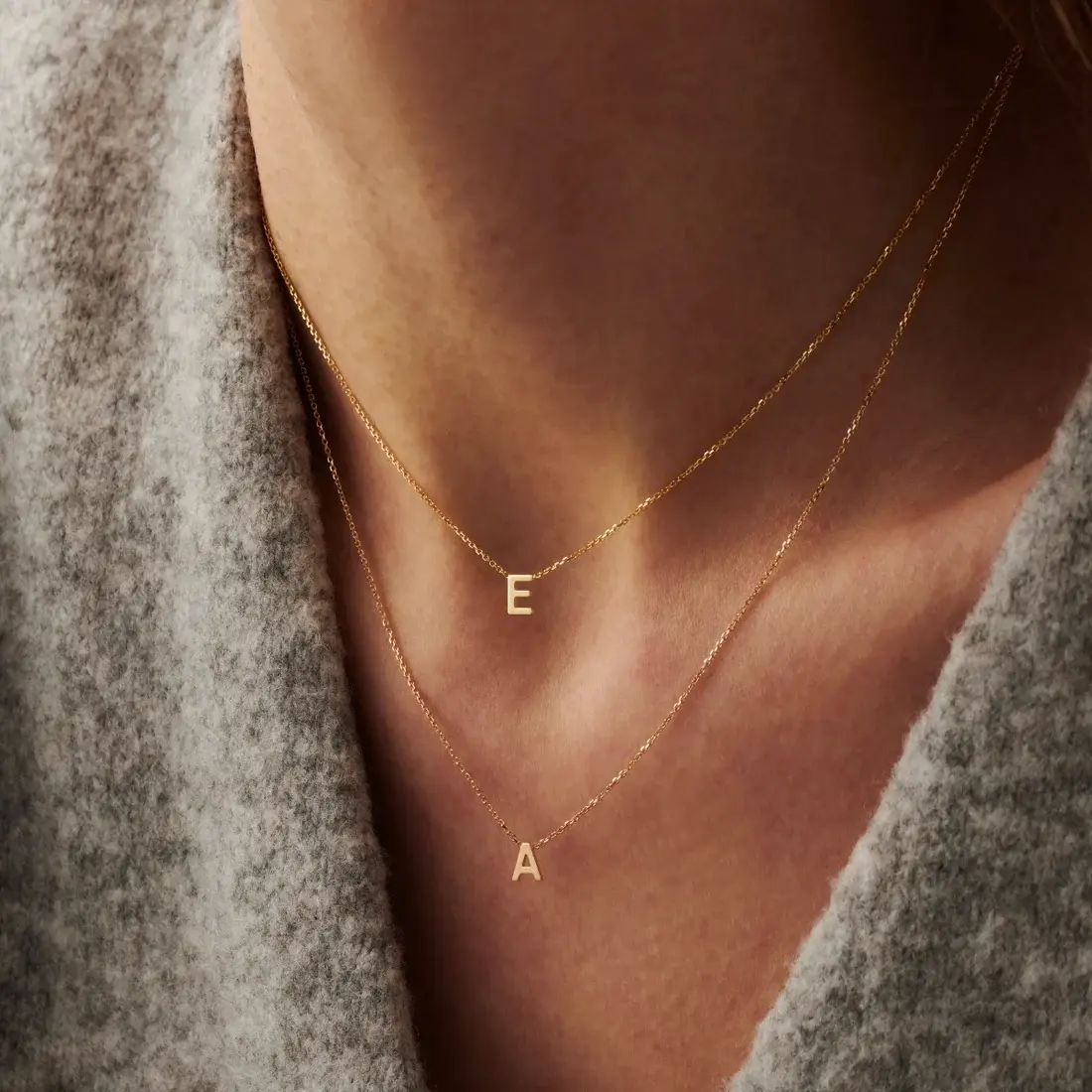 Petite 9ct Gold Initial Necklace