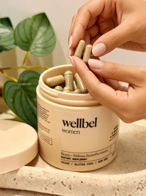 wellbel hair supplements for women ugc product shot