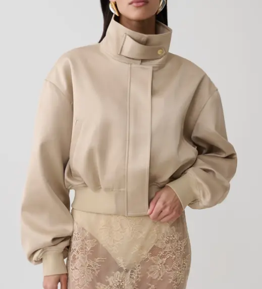 Nicolla Satin Bomber Jacket