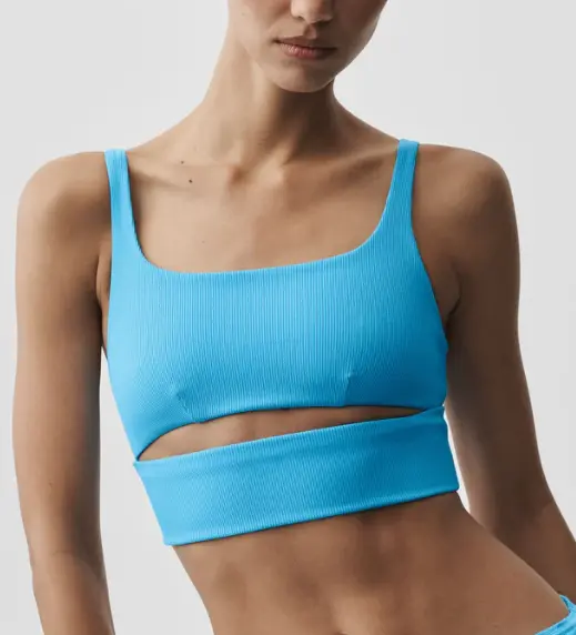 Slit Bra Azure Blue