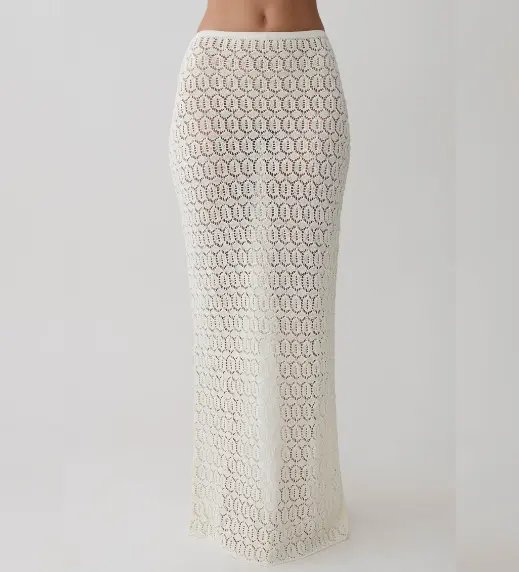 Courtney Crochet Knit Maxi Skirt
