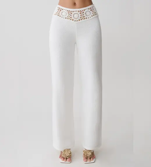 Miley Crochet Waistband Straight Leg Pant
