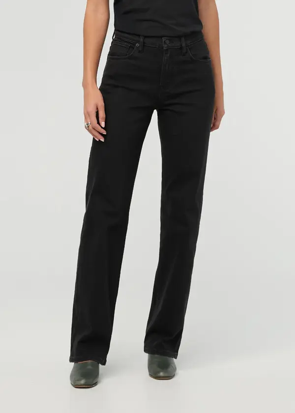 Performance Denim+ High Rise Straight - Black