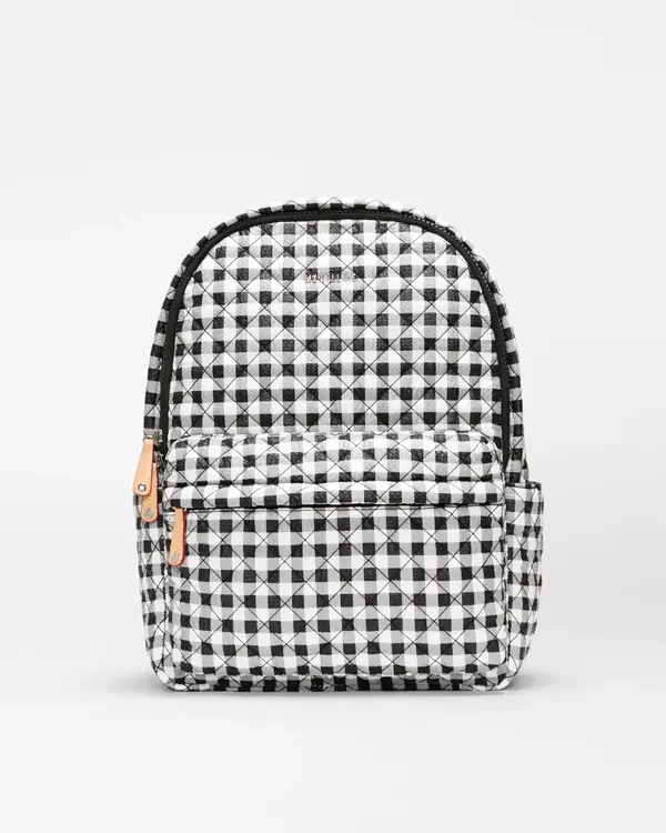Black/White Gingham Metro Backpack