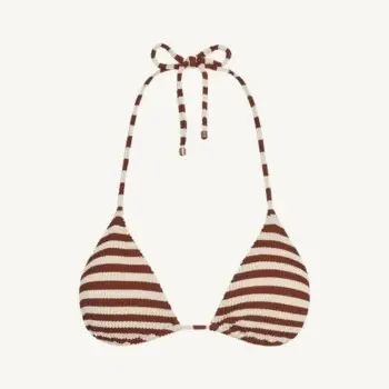 Gia Triangle Top (Red Ochre Stripe Ecoscrunch)