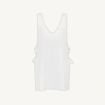 Riviera Mini Dress (White Crinkle Linen)