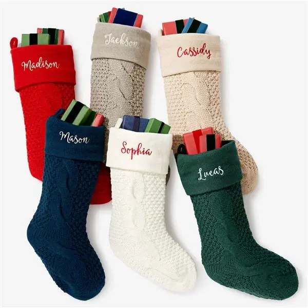 Cozy Cable Knit Christmas Stocking