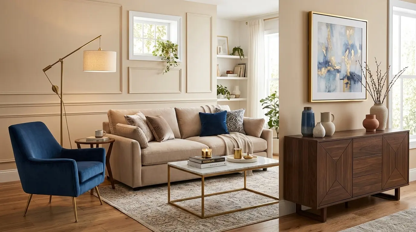 How to Create a Luxury Living Room with Luxe Decor Furniture & Accessories