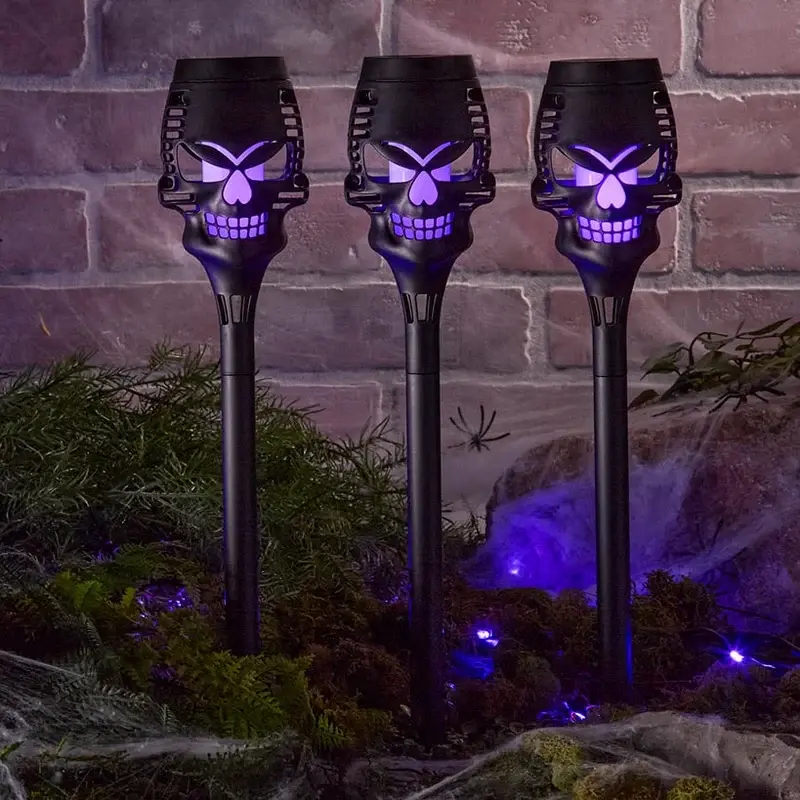 Halloween Skull Stake Solar