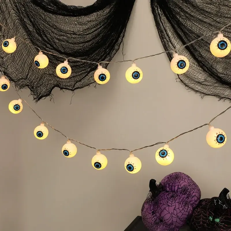 Halloween Eyeball String Lights Led 20 Piece Battery Operated
