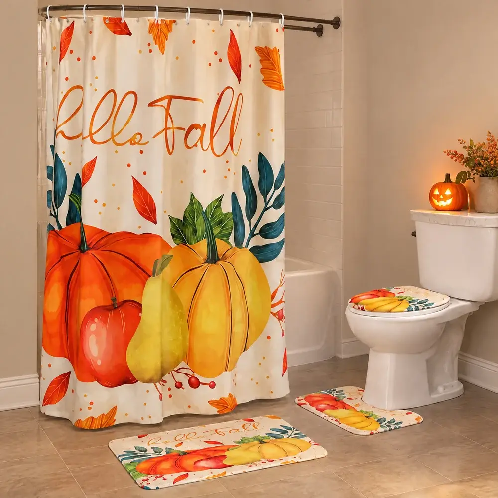 Hello Fall Memory Foam Fashion Bath Set 16 Pc.