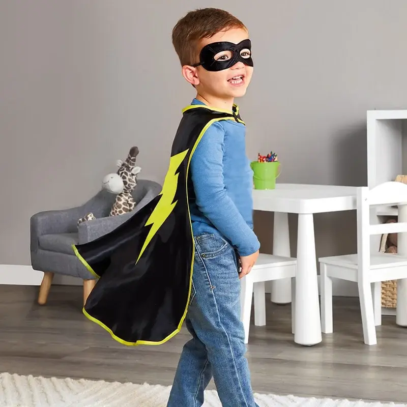 Kids' Superhero Costume Cape And Mask Set