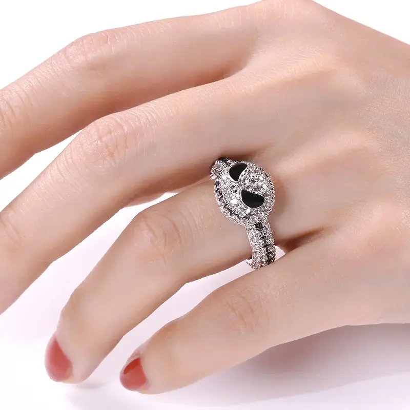 Jeulia &Quot;Pumpkin King&Quot; Cute Halloween Christmas Gift Sterling Silver Skull Ring