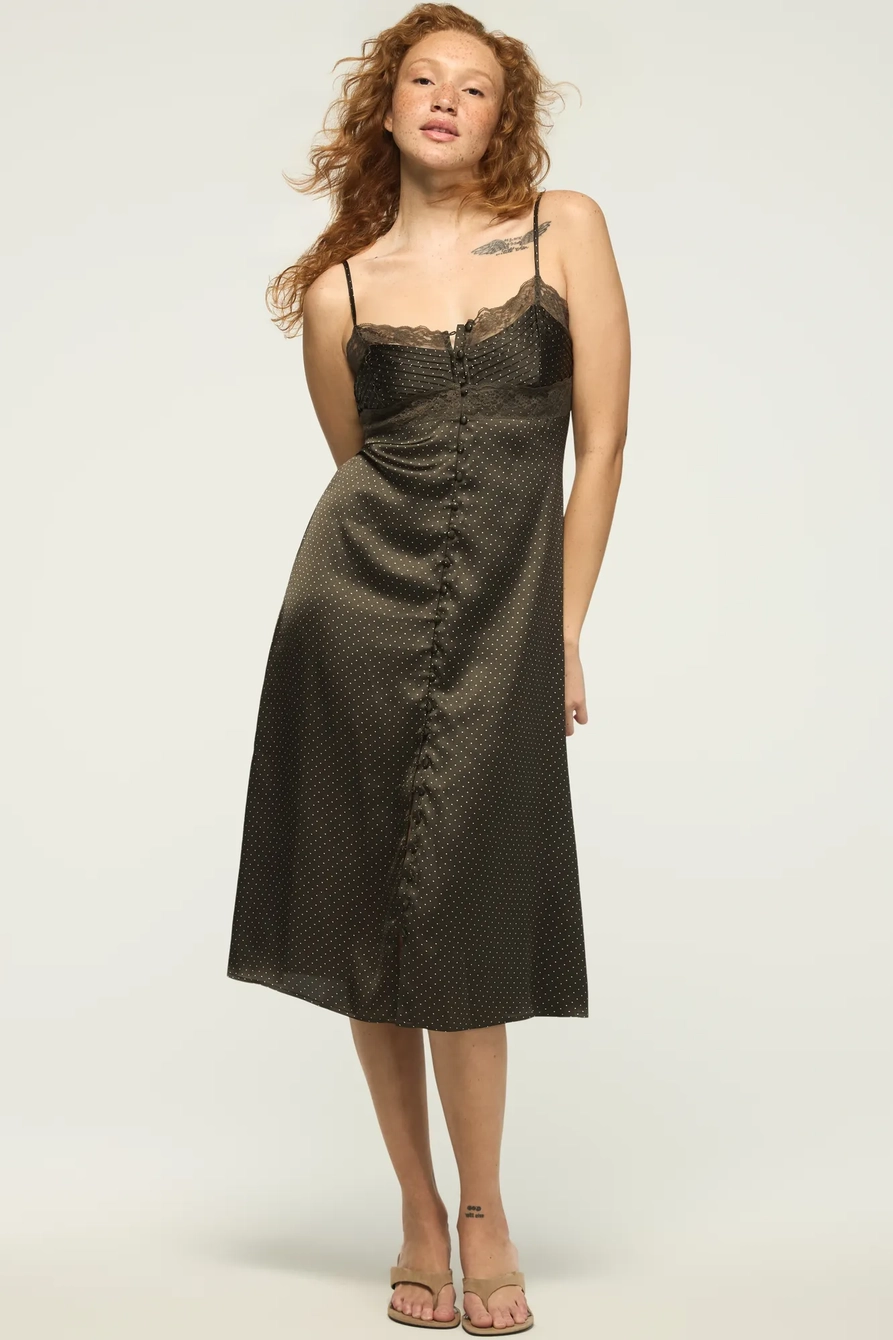 Lace Simone Slip Midi Dress