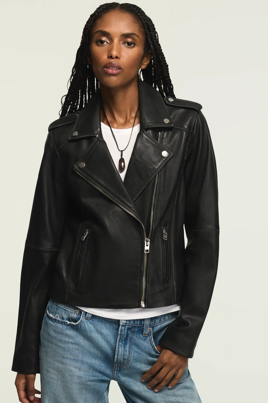Classic Leather Moto Jacket