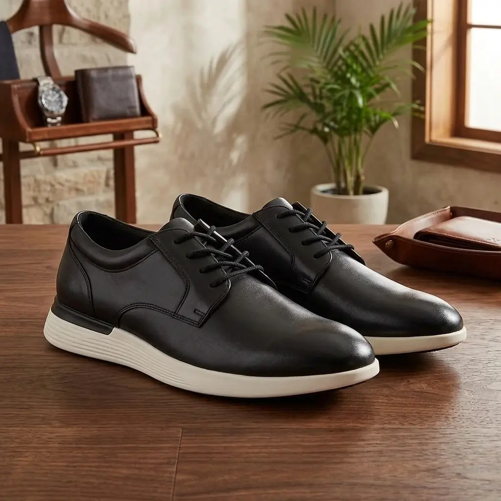J. Ferrar Mens Redbank Round Closed Toe Oxford Shoes
