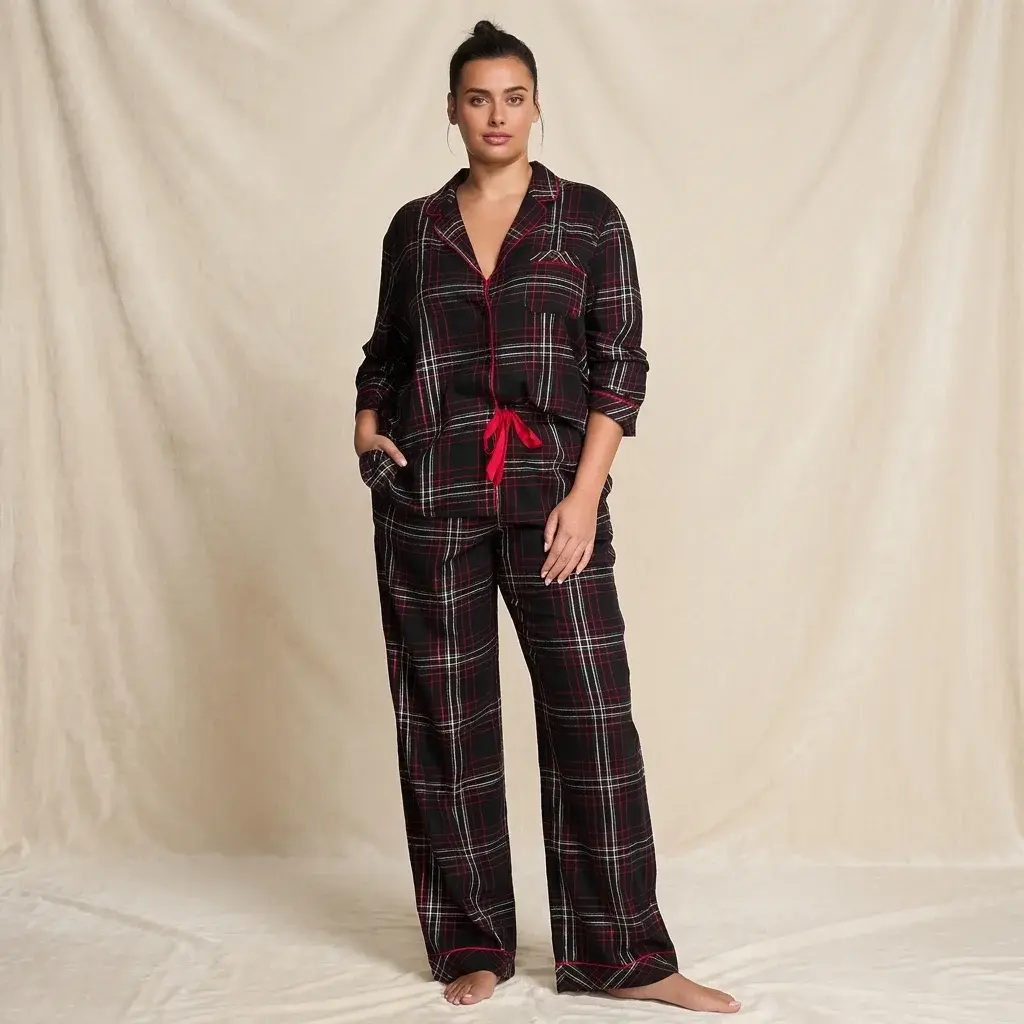 Victoria's Secret Flannel Long Pajama Set