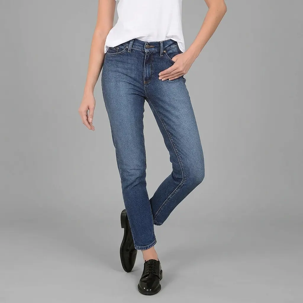 High Rise Mom Ridge Jeans