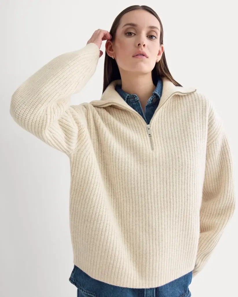 The Half Zip Sweater In Luxe Merino