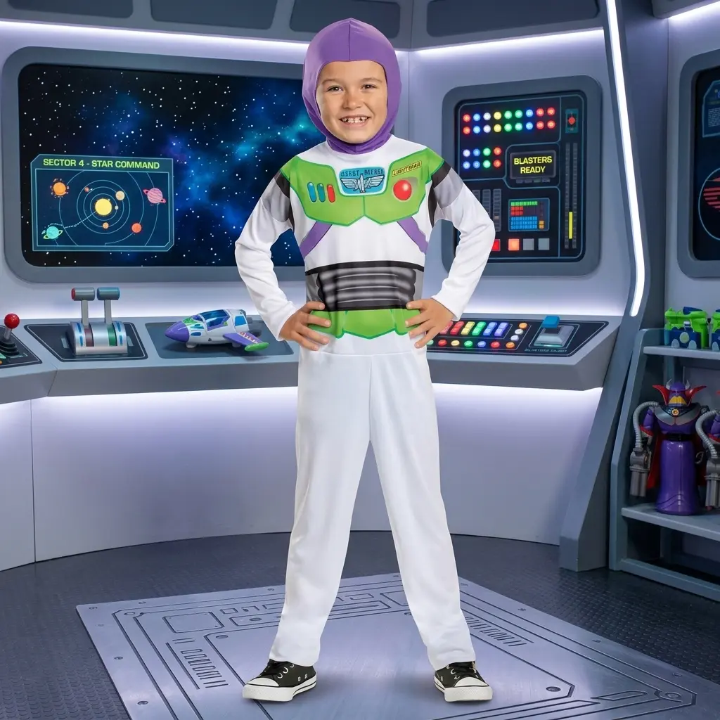 Disney Kids' Toy Story 5 Buzz Lightyear Basic Costume Jumpsuit Xs (3t 4t)