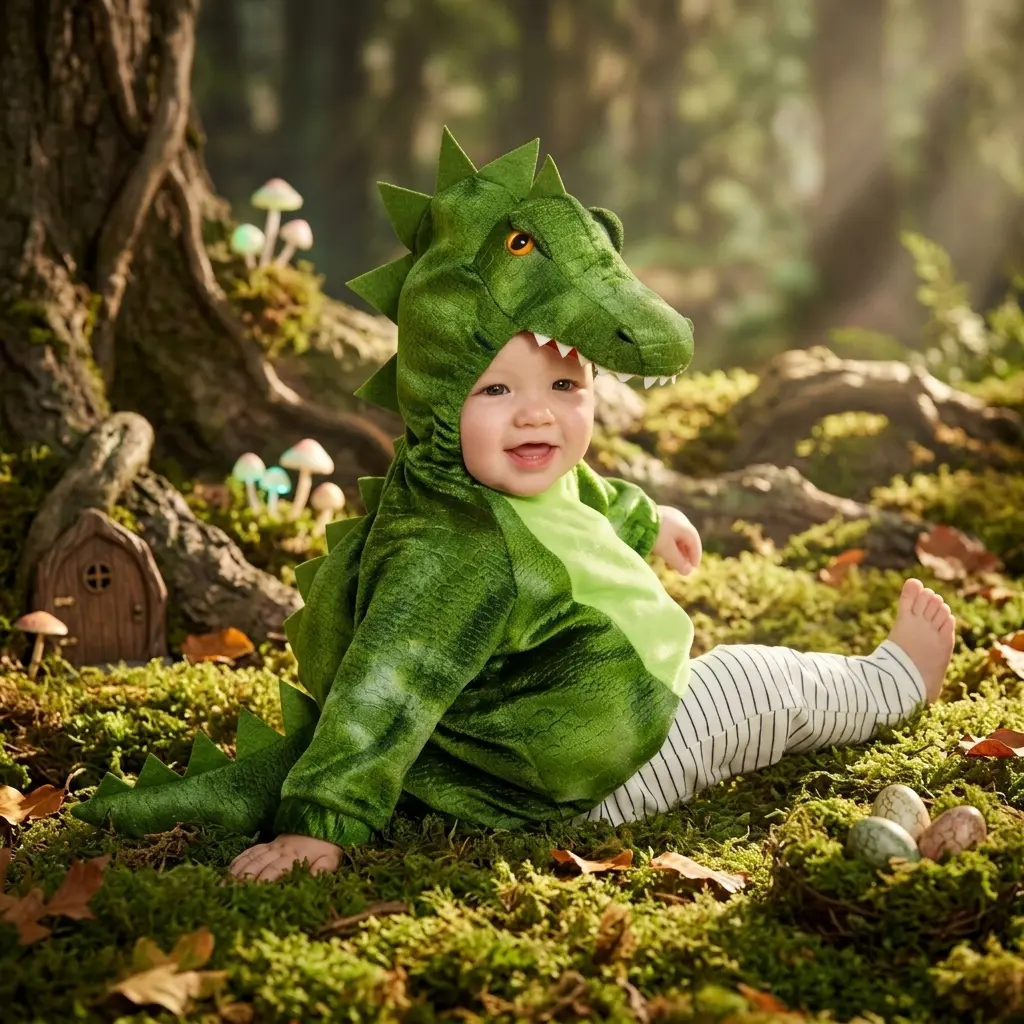 Infant And Toddler Dinosaur Halloween Costume Pullover Green 12 18 Months