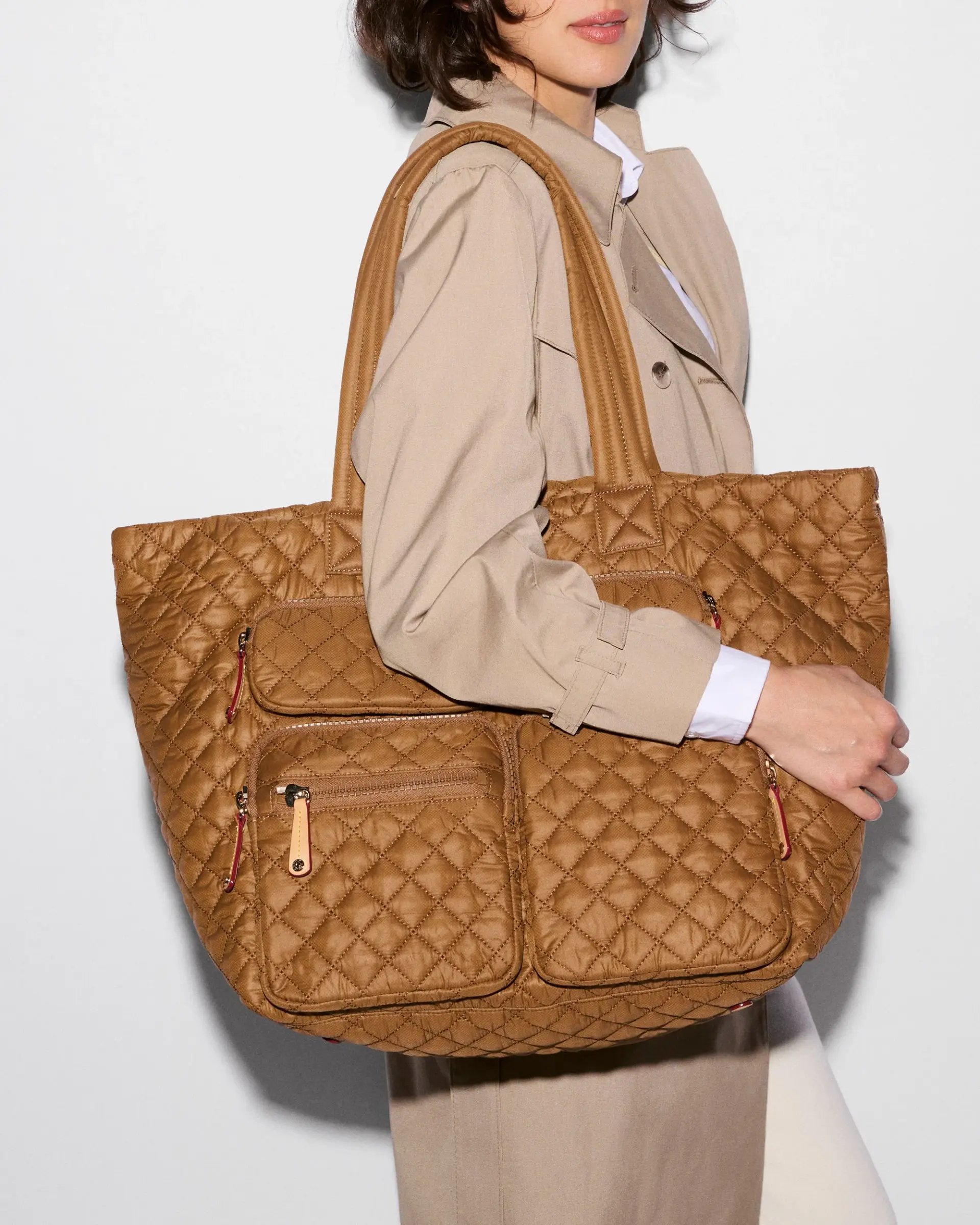 Cognac Large Metro Travel Tote III